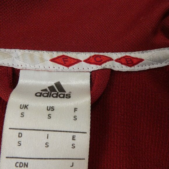 Adidas Jacket FC Bayern Munchen Soccer Mens S Red Full Zip Embroidered Rare - Picture 16 of 16